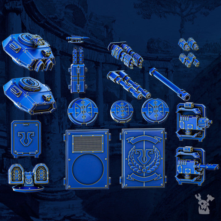 Ultra Knights Space Transport Tank, proxy miniature, 28mm heroic scale unpainted resin, view 4
