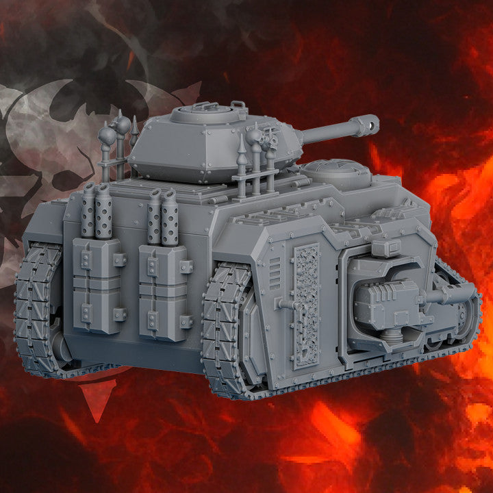Dark Dark Space Knights Apc, Dark Space Knights proxy miniature, transport, 28mm heroic scale unpainted resin, view 5