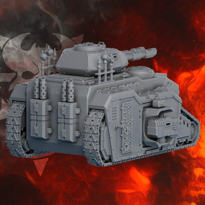 Dark Dark Space Knights Apc, Dark Space Knights proxy miniature, transport, 28mm heroic scale unpainted resin, view 3