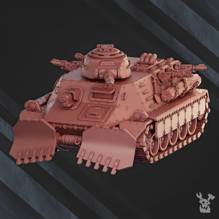Frostborn Division Arctic Hammer Apc, Imperial Army proxy miniature, transport, 28mm heroic scale unpainted resin