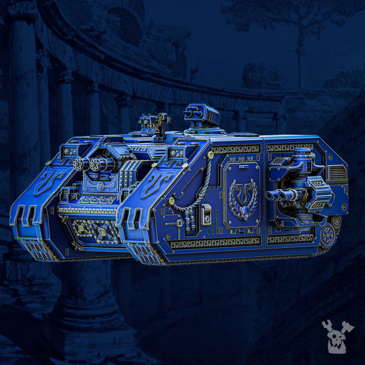 Ultra Knights Heavy Armored Space Assault Tank, proxy miniature, 28mm heroic scale unpainted, view 3