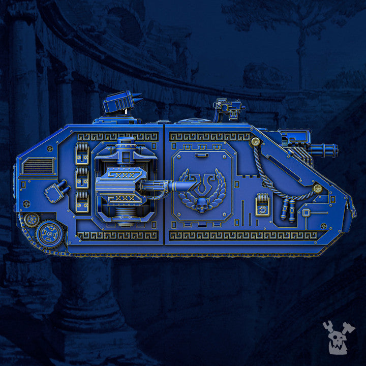 Ultra Knights Heavy Armored Space Assault Tank, proxy miniature, 28mm heroic scale unpainted, view 2