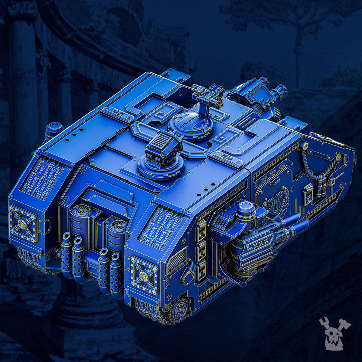 Ultra Knights Heavy Armored Space Assault Tank, proxy miniature, 28mm heroic scale unpainted, view 5