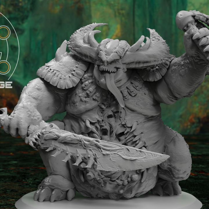 Plague Knights Archdemon Of Plague, proxy miniature, 28mm heroic scale unpainted resin