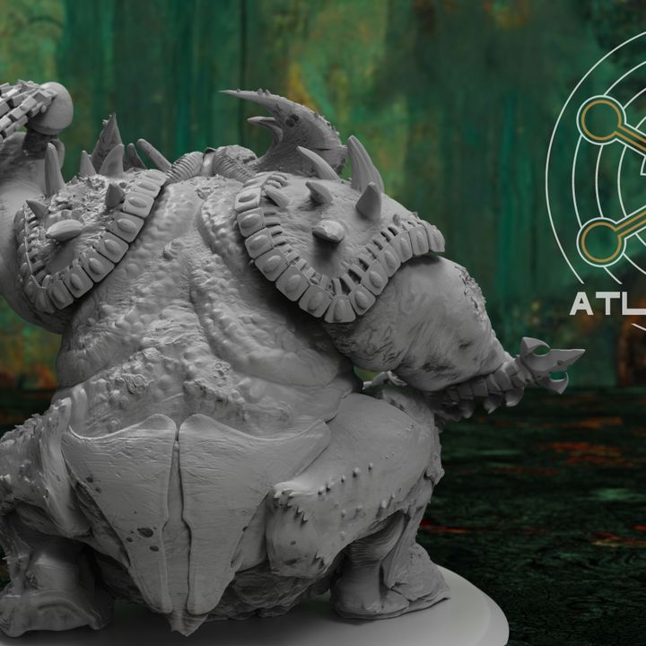 Plague Knights Archdemon Of Plague, proxy miniature, 28mm heroic scale unpainted resin, view 3