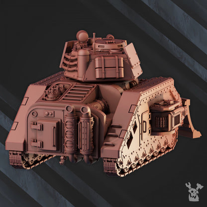 Frostborn Division Aurora Battletank, Imperial Army proxy miniature, 28mm heroic scale unpainted resin, view 2