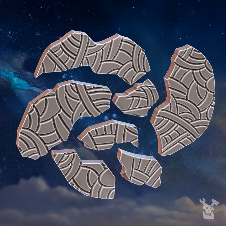 Battle Sisters Base Decor Set, resin miniature bases, bits, 28mm heroic scale unpainted resin, view 2