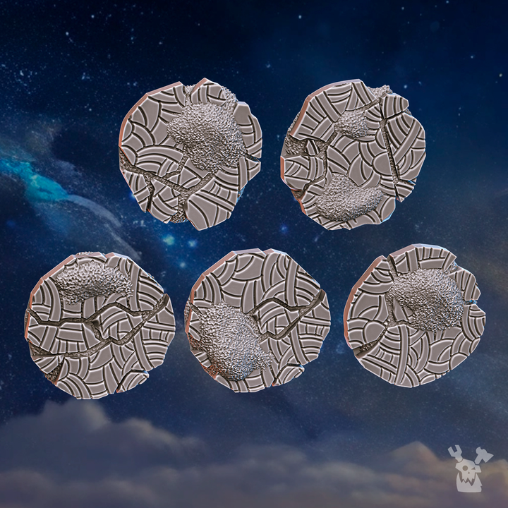 Battle Sisters Base Decor Set, resin miniature bases, bits, 28mm heroic scale unpainted resin, view 3