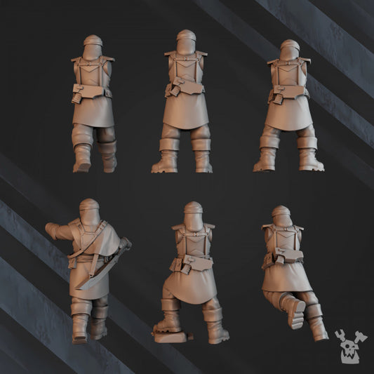 Regius Guard Bedouin Desert Stalkers Build Kit, Imperial Army proxy miniature, scout, 28mm heroic scale unpainted, view 2