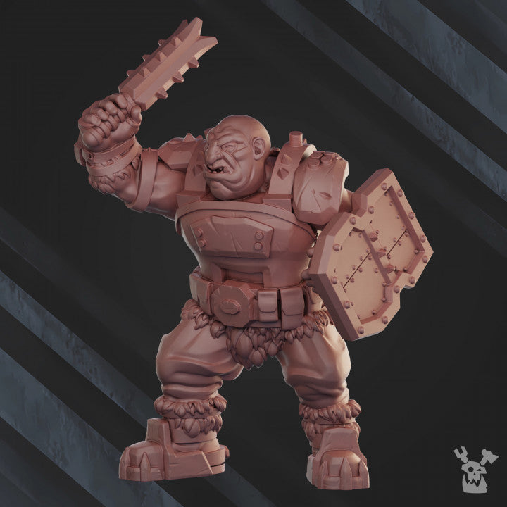 Frostborn Division Bigfoot Heavy Squad, Imperial Army proxy miniature, 28mm heroic scale unpainted resin, view 6