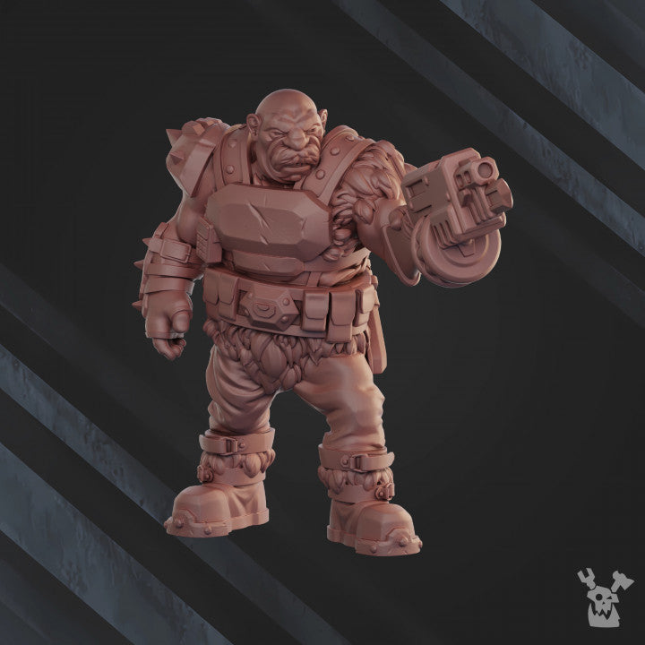 Frostborn Division Bigfoot Light Squad, Imperial Army proxy miniature, 28mm heroic scale unpainted resin, view 3