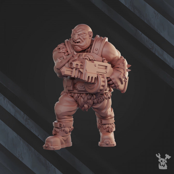 Frostborn Division Bigfoot Light Squad, Imperial Army proxy miniature, 28mm heroic scale unpainted resin, view 6