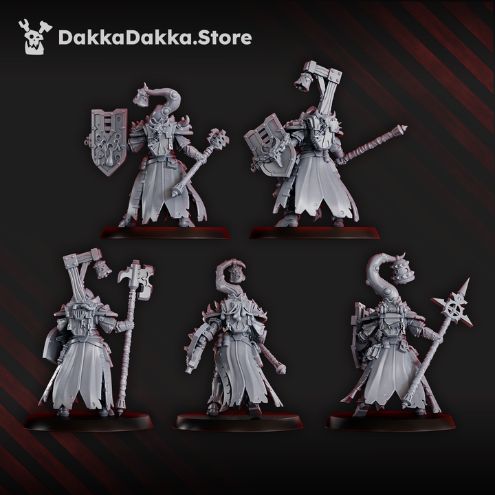 Dark Space Knights Coven Blightshield Witches Squad, proxy miniature, 28mm heroic scale unpainted resin, v