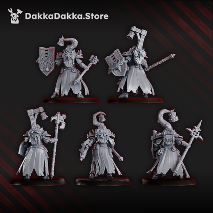 Dark Space Knights Coven Blightshield Witches Squad, proxy miniature, 28mm heroic scale unpainted resin, v