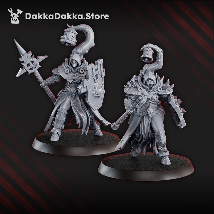 Dark Space Knights Coven Blightshield Witches Squad, proxy miniature, 28mm heroic scale unpainted resin, v