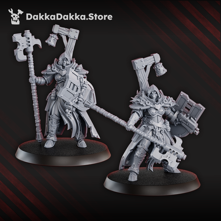 Dark Space Knights Coven Blightshield Witches Squad, proxy miniature, 28mm heroic scale unpainted resin, v