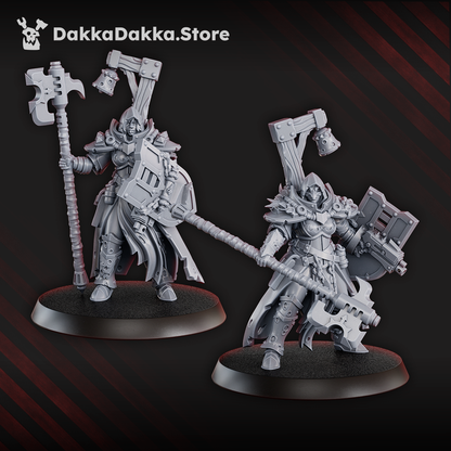 Dark Space Knights Coven Blightshield Witches Squad, proxy miniature, 28mm heroic scale unpainted resin, v