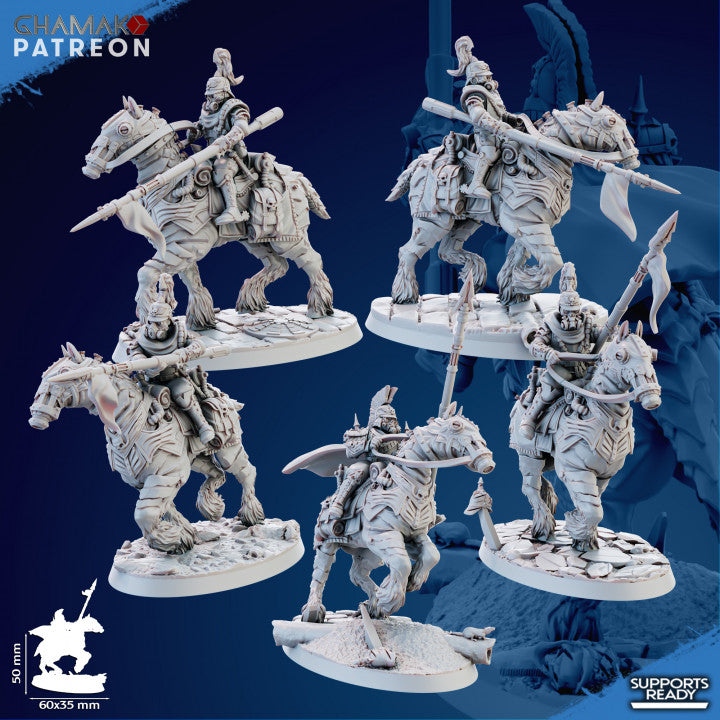Imperial Army Iron Korps Blitz Cavalry (5 Units), 28mm heroic scale unpainted resin