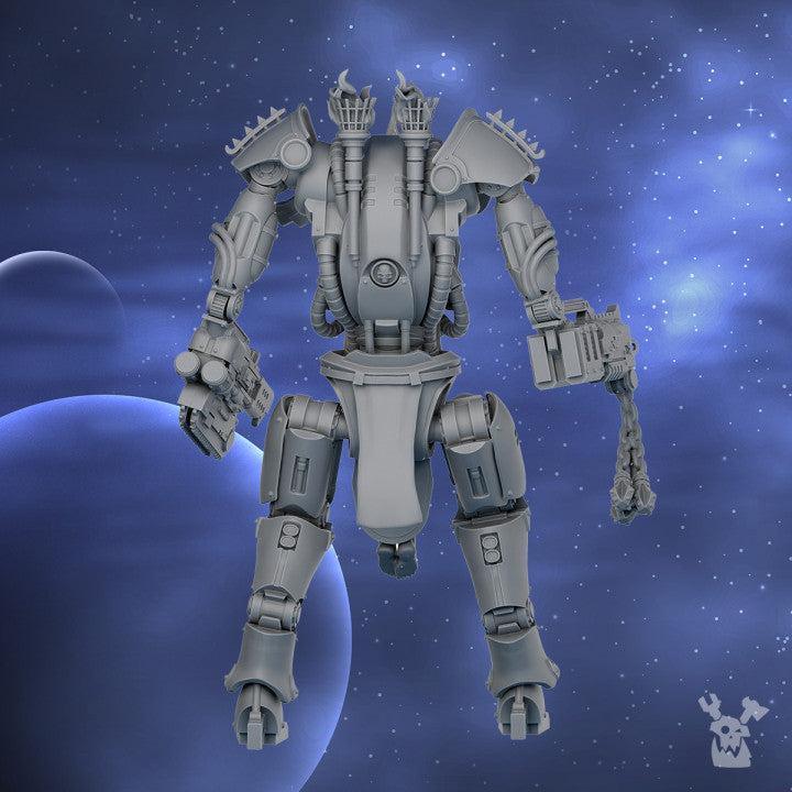 Battle Sisters Bonebreak Machine V1, proxy miniature, 28mm heroic scale unpainted resin, view 6