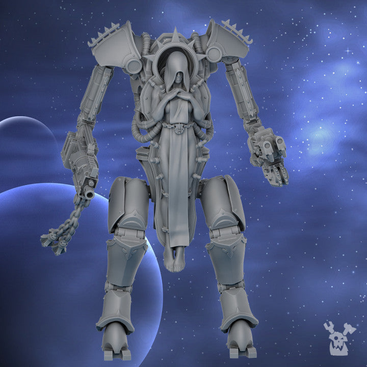 Battle Sisters Bonebreak Machine V2, proxy miniature, 28mm heroic scale unpainted resin