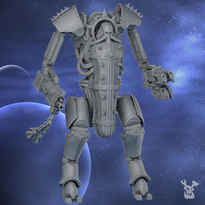 Battle Sisters Bonebreak Machine V2, proxy miniature, 28mm heroic scale unpainted resin, view 2