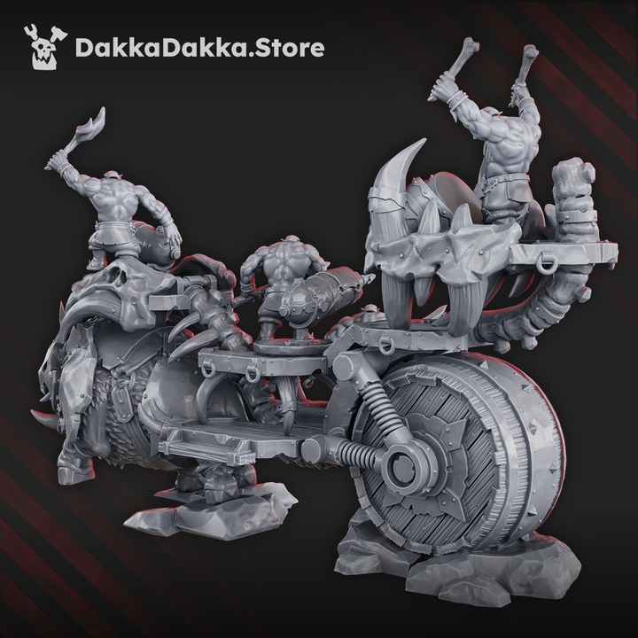 Orks Big Porkaz Carta, proxy miniature, 28mm heroic scale unpainted resin, view 3