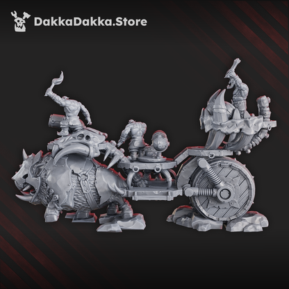 Orks Big Porkaz Carta, proxy miniature, 28mm heroic scale unpainted resin, view 4