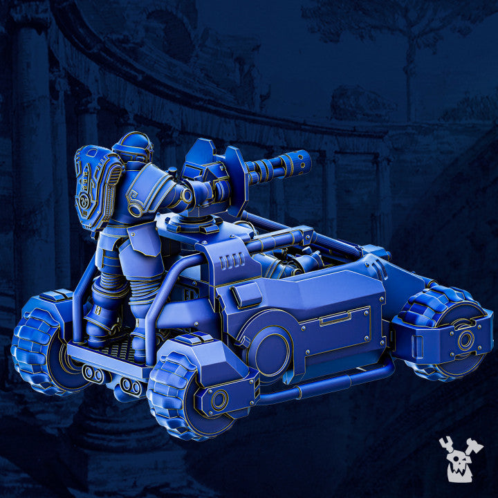 Ultra Knights Fast Attack Space Buggy, proxy miniature, vehicle, 28mm heroic scale unpainted, view 3