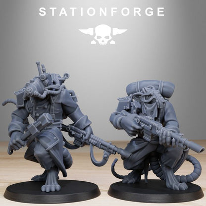 Tech Priests Raticus Grimguard Raticus (10 Units), 28mm heroic scale unpainted resin, view 5