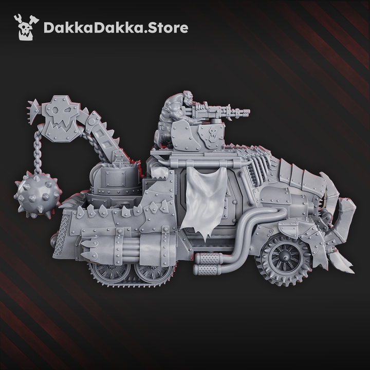 Orks Chunky Barra, proxy miniature, 28mm heroic scale unpainted resin, view 3