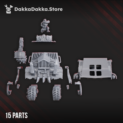 Orks Chunky Barra, proxy miniature, 28mm heroic scale unpainted resin, view 4