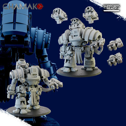 Tech Priests Cult Of Mars Martian Siege Machines (2 Units), 28mm heroic scale unpainted resin, view 2