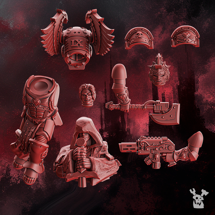 Crimson Knights Captain Darius, proxy miniature, character, 28mm heroic scale unpainted resin