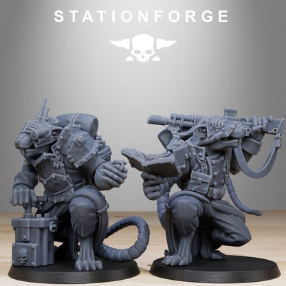 Tech Priests Raticus Grimguard Raticus (10 Units), 28mm heroic scale unpainted resin, view 4