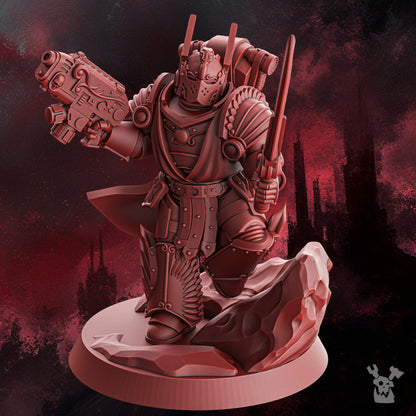 Crimson Knights Flamingo Mascot, proxy miniature, 28mm heroic scale unpainted resin, view 2