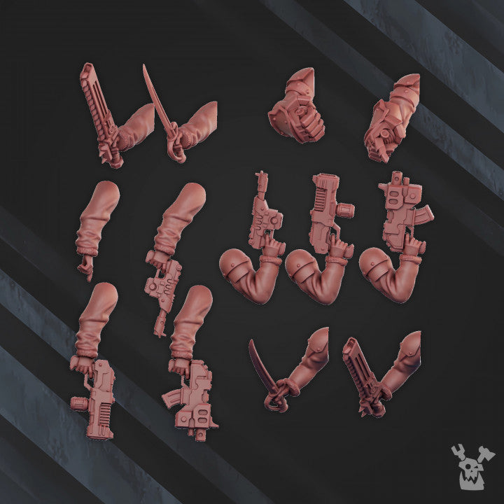 Frostborn Division Sergeant, Imperial Army proxy miniature, character, 28mm heroic scale unpainted resin, view 3