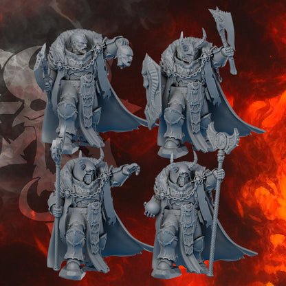 Dark Dark Space Knights Gorr The First Traitor, Dark Space Knights proxy miniature, 28mm heroic scale unpainted resin