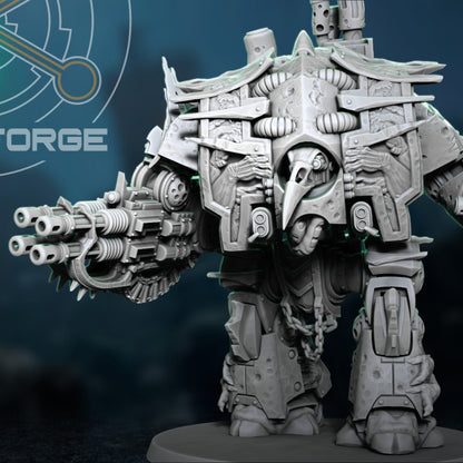 Plague Knights Harvester Dreadnought, proxy miniature, walker, 28mm heroic scale unpainted resin