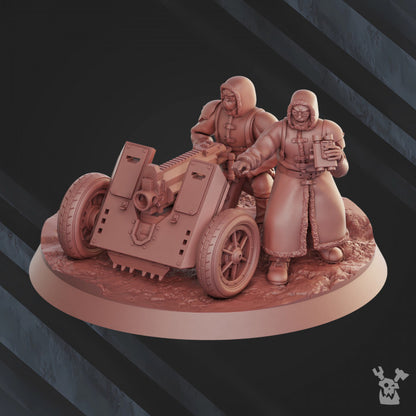 Frostborn Division Heavy Fire Support Brigade, Imperial Army proxy miniature, 28mm heroic scale unpainted resin
