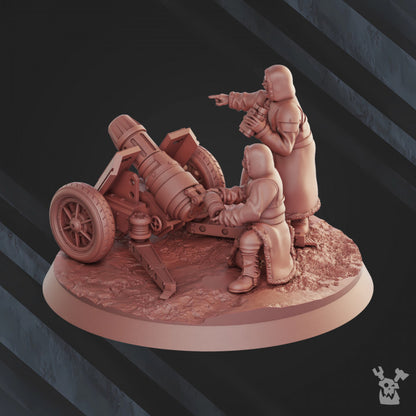 Frostborn Division Heavy Fire Support Brigade, Imperial Army proxy miniature, 28mm heroic scale unpainted resin, view 6