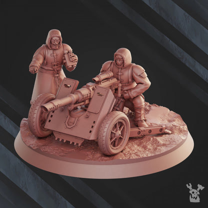 Frostborn Division Heavy Fire Support Brigade, Imperial Army proxy miniature, 28mm heroic scale unpainted resin, view 2