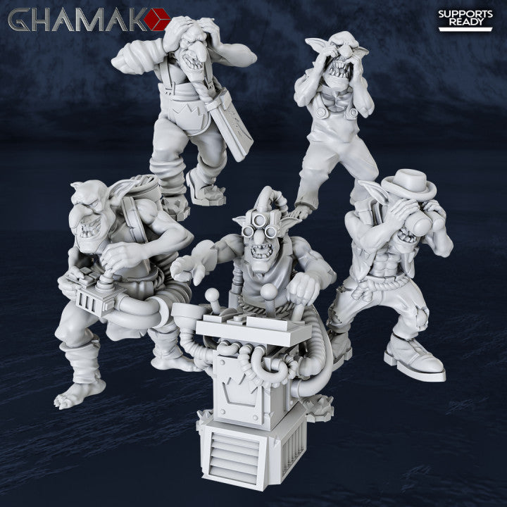 Orks Kannon Krew (5 Units), proxy miniature, 28mm heroic scale unpainted resin