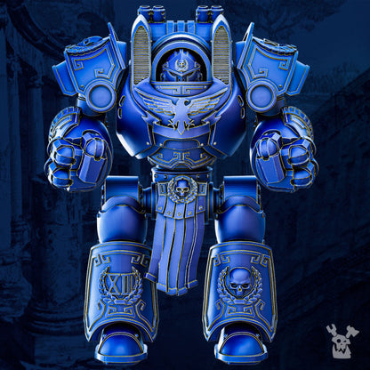 Ultra Knights Space Walker Legio Colossus, proxy miniature, 28mm heroic scale unpainted resin, view 3