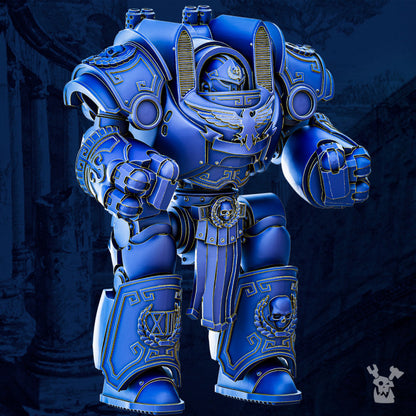 Ultra Knights Space Walker Legio Colossus, proxy miniature, 28mm heroic scale unpainted resin, view 5