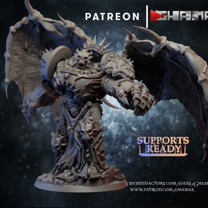 Plague Knights Lord Of Hate, proxy miniature, character, 28mm heroic scale unpainted resin