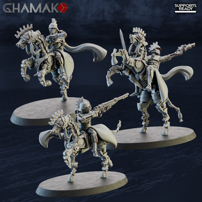 Tech Priests Cult Of Mars Martian Equestrians (3 Units), 28mm heroic scale unpainted resin