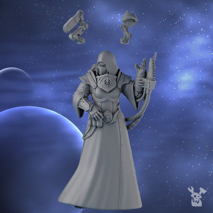Battle Sisters The Daughter Of Mercy, proxy miniature, 28mm heroic scale unpainted resin, view 5