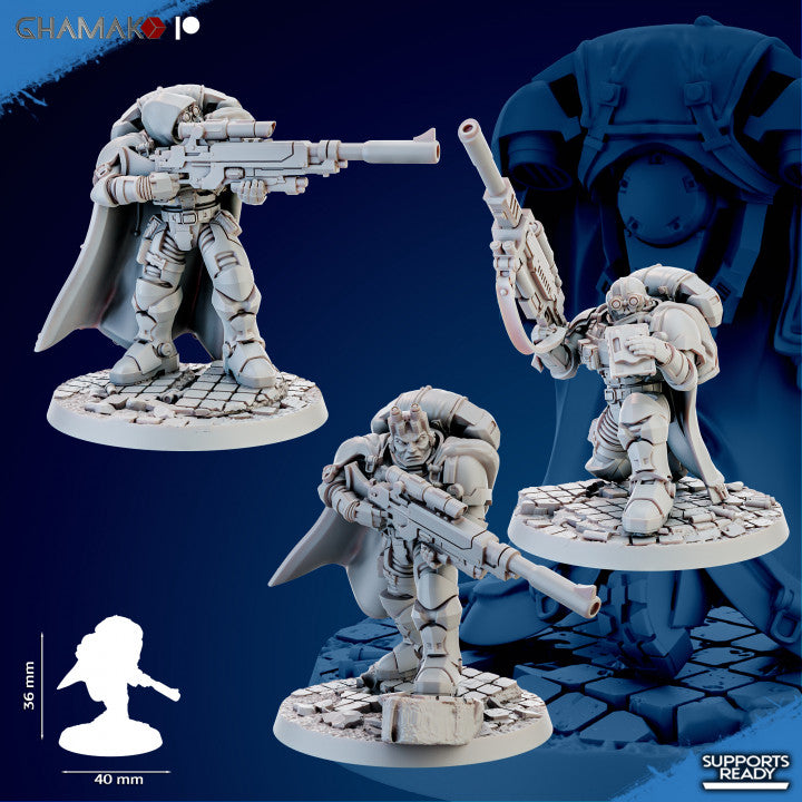 Space Knights Mortiferum Dolor (3 Units), proxy miniature, squad, 28mm heroic scale unpainted resin