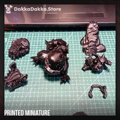 Orks Arzott Da Toot On Supahog, proxy miniature, 28mm heroic scale unpainted resin, view 5