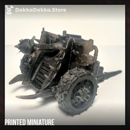 Orks Big Wheelz Gat, proxy miniature, 28mm heroic scale unpainted resin, view 2